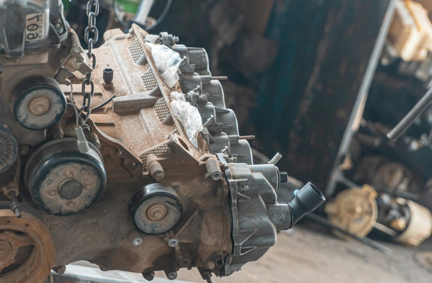 Seized engine block