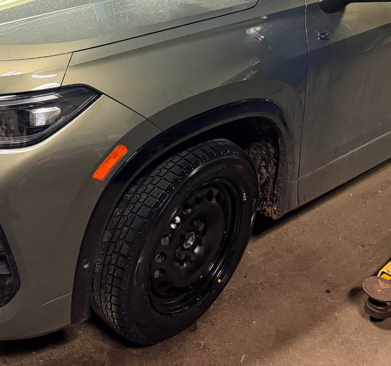 Vehicle wheels properly aligned after service