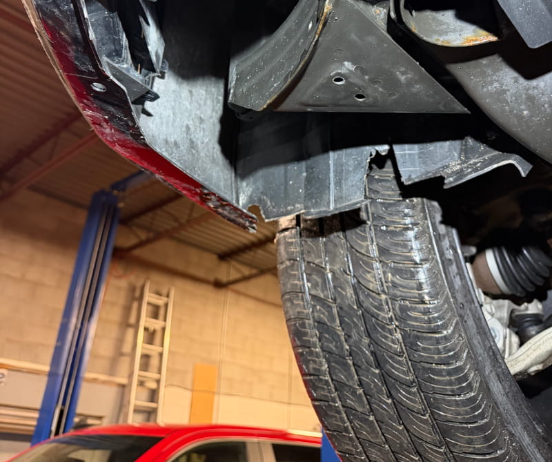 Wheel alignment inspection