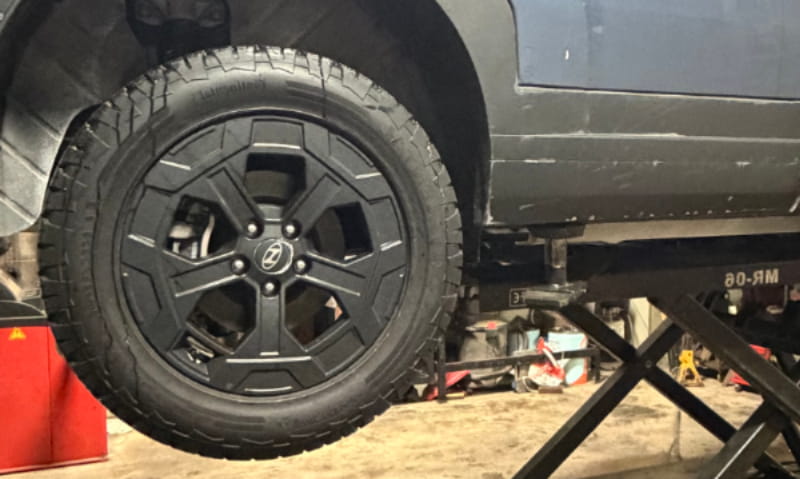 Example of winter tires on van